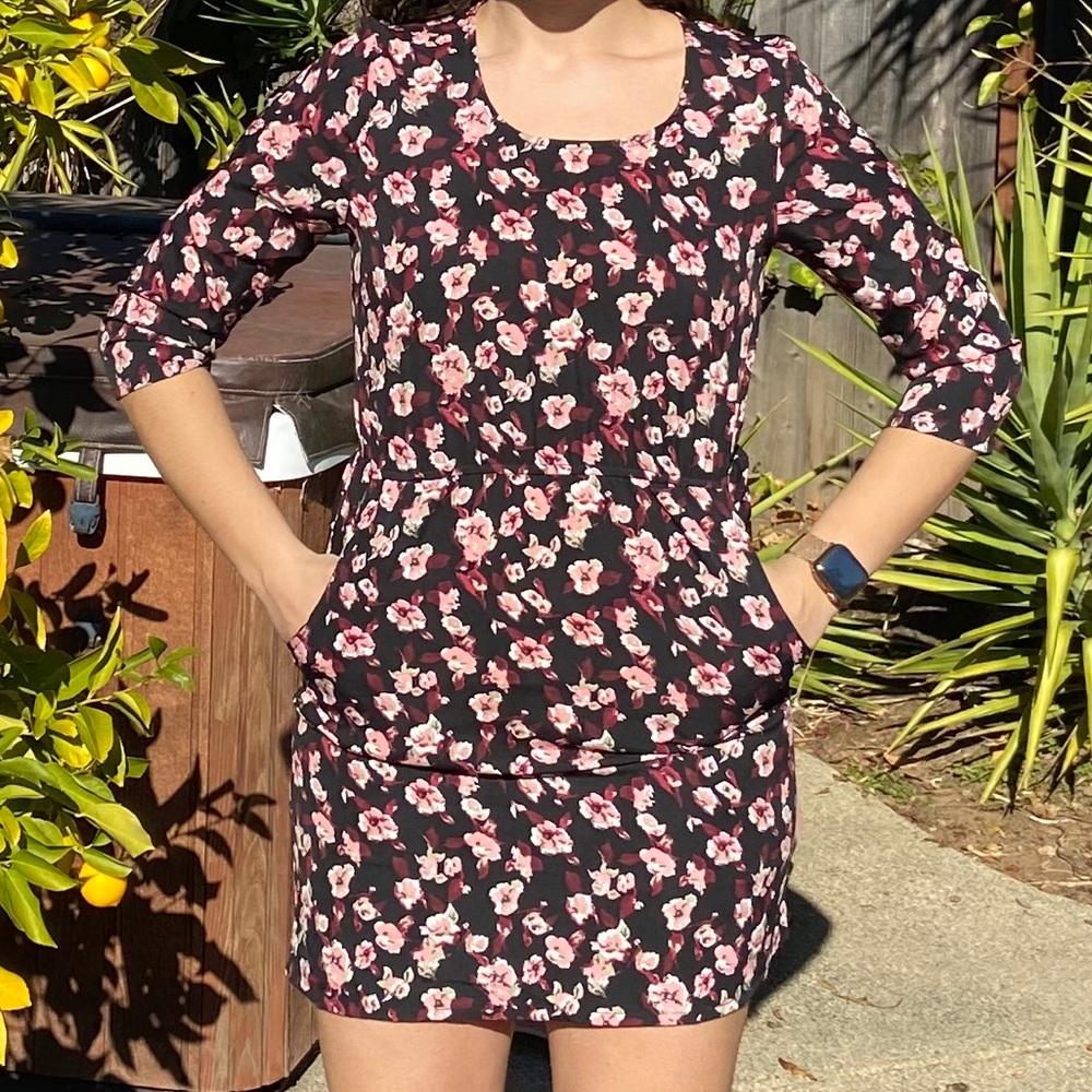 Lovely floral black dress